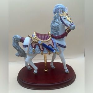 Vintage 1992 LENOX Decorated Camelot Carousel Horse Porcelain Figurine
